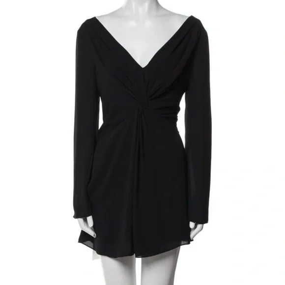 Cinq a Sept Black Long Sleeve Mini Dress - Picture 1 of 3